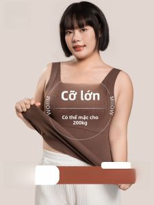 MiiOW | Áo vest lót lông cừu dày ấm áp cho nữ MiiOW mùa thu đông màu trơn cổ chữ V quần lót ngực cỡ lớn