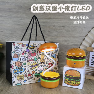 Lampada Burger Night Light Bedroom Student Dormitory Creative Bedside Lamp Birthday Gift for เด็กผู้หญิงs Cute Childrens Gift