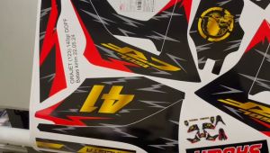 Decal CRF 150 Stiker Motor Honda crf150 fullbody Hitam List Abu-Abu Merah i2-593 i2-871 i2-897 I2-1001