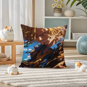 Bandai | One Piece Four Emperors Yonko Anime Plush Pillow Cover Soft Short Plush Cushion Cover For Sofa Bedroom Home Decor Gift