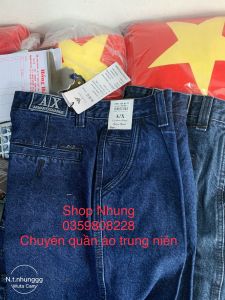 Quần ngố bò thụng túi chéo nam trung niên hàng dày đẹp ẢNH THẬT