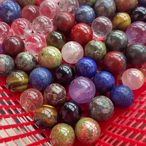 Natural Crystal Ball Ornament Amethyst Powder Crystal Citrine Lapis Lazuli Ball Seven Star Gust Water Ball Ornament