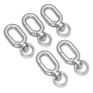 5pcs Zinc AlloyLobster Claw Clasps Swivel Lanyards Trigger Strap with Key Ring DIY Accessories for Bag Key Chains Connector