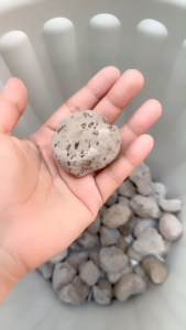 หินภูเขาไฟแท้ ปลา ลาวา 3 กิโลกรัม filter พร้อมถุงตาข่าย วัสดุกรอง ช่วยย่อยและสลายของเสีย ขี้ปลา แอมโมเนีย กำจัดแก๊สพิษ