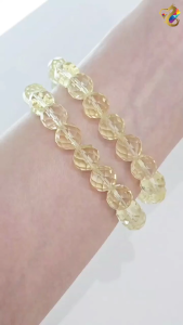 Collection Grade Faceted Citrine Disco Balls Bracelet