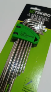 Kunci L Bintang Tekiro Set 9 Pcs Ukuran T10-T50 Tanpa Lubang Torx Key / Kunci Bintang Tekiro