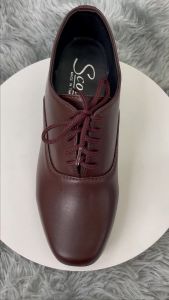 คัทชูลูกเสือ รองเท้า ลูกเสือ หนัง ผูกเชือก ครูลูกเสือ ผู้หญิง รองเท้าหนัง สีน้ำตาล 36-41