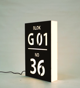 Nomor Rumah LED Neon Box Akrilik Papan Nama Akrilik LED Material Akrilik Tahan Lama Ukuran Kustom Untuk Papan Nama Desain Modern Dan Elegant - Lazada