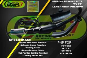 KENALPOT STANDAR RACING FIZR/FORCE1 copy VND by BSR7 RACING EXHAUST SUARA PREPET tipe leher sirip