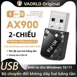 Bộ Thu Phát WiFi6 USB AX900 2 Trong 1 Bluetooth 5.4 Băng Tần Kép 2.4G&5G Tốc Độ 900Mbps Card Mạng Không Dây Mini Cho Windows 10/11