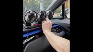 ☀️Life Core☀️ Triple Head Car Fan with Flexible 360° Rotate Air Conditioning 3X Cooler Desktop USB Mini Fan with Parking Number For Car & Truck Kipas Kereta