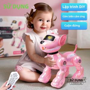 Đồ Chơi Chó Robot Thông Minh Kawaii Dành Cho Bé Gái Thú Cưng Dễ Thương Biết Đi Lập Trình & Biểu Diễn Hát Nhảy Sẵn Sàng Sử Dụng Kèm Pin Lithium Điện.