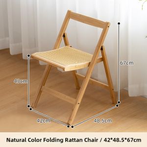 ZHUTING | Zen-inspired Rattan Armrest Folding Chair