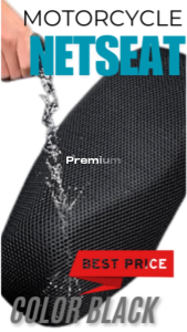HONDA TMX 125 MOTORCYCLE NET SEAT COVER COLOR BLACK  SCOOTER MESH  BREATABLE CUSHION HIGH QUALITY