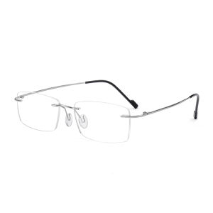 Chaoku | Ultra Light Titanium Round Rimless Customizable Glasses Frame