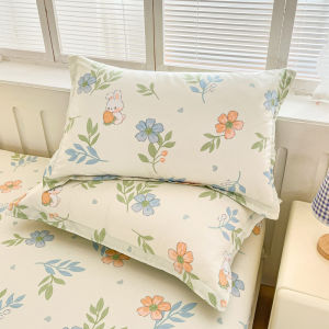 Pure Cotton Pillowcases Floral American Minimalist Design Bedding Cushion Covers 48X74cm Pair Set Single Person Use