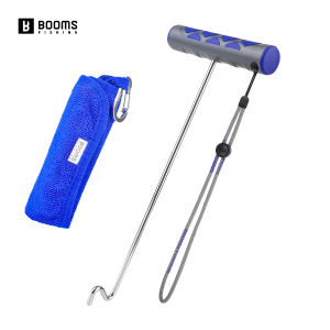 Booms Fishing XW22 Stainless steel Fishing Hook Remover Tools 10.9in Saltwater Dehooker Hook Remover with Towel Fishing Gear Set
