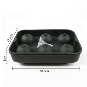Silicone ice cube tray large round ice cubes and square ice cubes BPA-free reusable with lid suitable for cocktails whisky