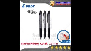 Ballpoint Pilot Frixion Clicker Erasable 0.7 mm / Pulpen Per Pcs / Pen BLRT FR7 Bisa Hapus Cetek Hitam - Biru 07 mm