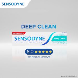 Sensodyne Pasta Gigi Sensitif Deep Clean 100gr + Sikat Gigi Ultra Sensitive Extra Soft 1s