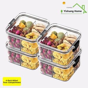 Moisture-proof Storage Jar Four Compartments