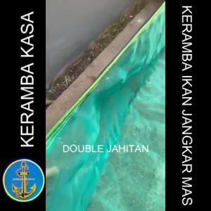 Keramba Ikan hapa waring Kasa hijau siap pakai double jahitan benang nilon ukuran 2x2x50