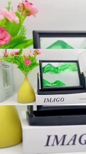 Vận chuyển từ Trung Quốc [2025] Nhà Máy Bán Hàng Trực Tiếp Vuông 3D Đồ Trang Trí Tranh Cát Dòng Chảy Xoay Đồ Thủ Công Bằng Thủy Tinh Trang Trí Nhà Cửa G