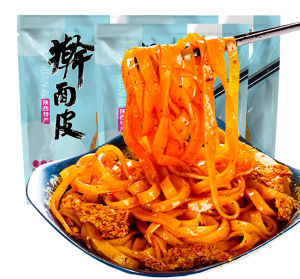 "Shaanxi Red Oil Noodles Xian Liangpi Beef Gluten Noodles Handmade Special Fast Food" 擀面皮陕西宝鸡岐山红油面皮