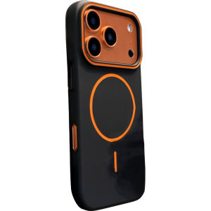 DAIMANG | -thin heat dissipation strong magnetic suction suitable for Apple 17promax mobile phone case black skin feel new iphone18 solid color 16plus large hole 15pro and 14p case 13 fashion 12