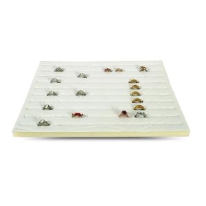100 Slot Velvet Ring Display Foam MatJewelry Tray for Retail Showcase & DIY OrganizerProtective Liner Countertop Display Pad