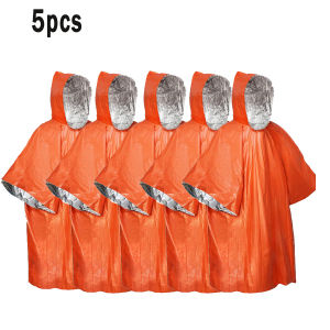 1-5PCS Outdoor Emergency Insulation Raincoat Multifunctional First Aid Raincoat Life Rainproof and Cold Resistant Dual-purpose