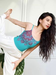 Mifi Advanced Yoga Sports Fitness Womens Tank Top Sleeveless Sweat Absorbent Nylon Printed Mandala New Arrival Summer 2023