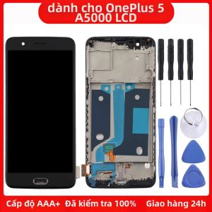 Màn Hình AMOLED 5.5 "Cho OnePlus 5 A5000 Màn Hình Hiển Thị LCD Cảm Ứng Bộ Số Hóa Thay Thế Có Khung Màn Hình Cảm Ứng Điện Dung Màu Đen