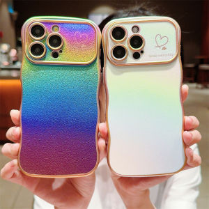 Kisscase Mạ sang trọng Laser Đầy Màu Sắc vỏ điện thoại Cho iPhone 15 14 13 12 11 Pro Max Cộng Với Ống Kính cửa sổ lớn Cảm Giác Vỏ bảo vệ TPU Chống-Mùa Thu Chống Sốc Ốp lưng cho iPhone 15 14 13 12 11