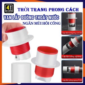 Van Lắp Đường Ống Thoát Nước Nắp Đậy Cống Ngăn Mùi Chặn Côn Trùng Tự Động Nhựa ABS Cao Cấp Chuyên Dụng Cho Ống Cống 50-75mm - Bịt Nắp Cống Tự Động / Nút Bịt Ống Cống Ngăn Mùi Chống Vi Khuẩn - Bộ Nắp Phễu Thoát Sàn Chống Trào Ngược