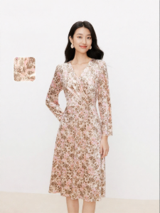 Koradior | Spring New Elegant V-Neck Floral Dress