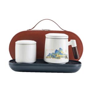 Customizable Jade-like Porcelain Tea Separation Mug