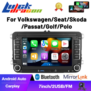 7 Inch HD Touch Screen Universal Car Radio Wireless CarPlay Android Auto For VW/Seat/Skoda/Passat/Golf/Polo FM BT EQ  Head Unit