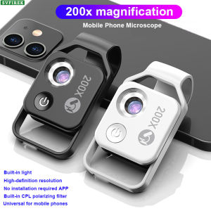กล้องจุลทรรศน์โทรศัพท์มือถือพร้อมแว่นขยายซูมไฟ Led 200X พร้อมโพลาไรซ์ฟิลเตอร์ CPL แบบพกพาเลนส์กล้องจุลทรรศน์เลนส์ไมโครคลิปซูมกล้อง