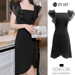 ชุดออกแบบ ZY.HT EraVogue เดรสผู้หญิง เดรสผ่าน เดรสเข้ารูป 5709