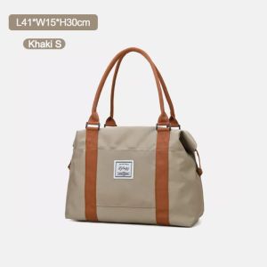 SG Seller Large Capacity Waterproof Travel Bag Women Handbag Oxford Cloth Waterproof Shoulder Bag Women Weekend Overnight Bag