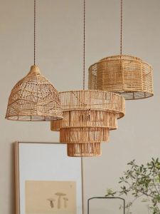 SANGEJIANGREN | Creative Japanese Style Handwoven Rope Pendant Light
