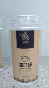 Toples Kopi Gula Teh Set Estetik 1000 ml - Tutup Clear Transparan Cream