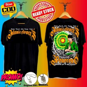 30  kaos bunga islam. gratis kalung liontin