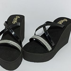 Cantika Sandal Wedges Tinggi 11cm Kokop Silang Mutiara Sandal Model Terbaru