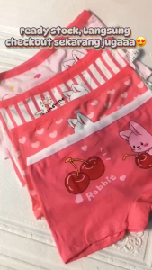 QSW303 Celana Dalam Anak Perempuan Celana Dalam Boxer Anak Perempuan Motif Bahan Katun Random 4 Pcs