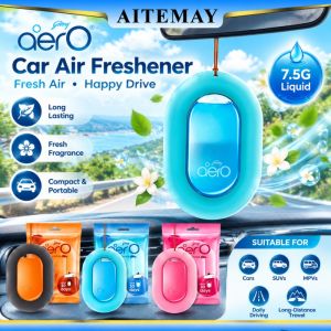 Aitemay godrej Aer o Máy làm mát không khí trên xe hơi treo 30 ngày bền lâu hương thơm 7.5g màng Lỏng Công nghệ Thiết bị khử mùi Aqua xạ hương hoa hồng