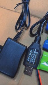 ( 100% BARU PANJANG KABEL 72 CM ) RKJ Aksesories Mobil RC Adaptor Socket 3.7V 500mAh 2 PIN - BERGARANSI