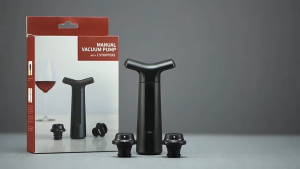 เครื่องปั๊มสูญญากาศรักษาไวน์ ปั๊มสูญญากาศไวน์ ฝาปิดสูญญากาศ 4 ชิ้น เก็บไวน์ให้สดใหม่ อุปกรณ์รักษาไวน์ Vacuum Wine Stoppers Vacuum Pump Manual Wine Stoppers with 4 Reusable Wine Bottle Stoppers Sealer Keeps Wine Fresh up to 7 Days