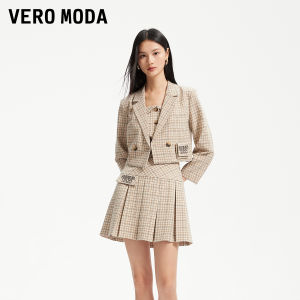 Vero Moda | Áo Blazer Nữ Mới Kiểu Caro Tay Ngắn Dài Phân Tử Thu